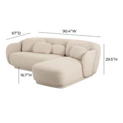 Misty Cream Boucle Sectional -TOV Furniture Store TOV L68956 SEC.media .06