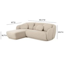 Misty Cream Boucle Sectional -TOV Furniture Store TOV L68957 SEC.media .06