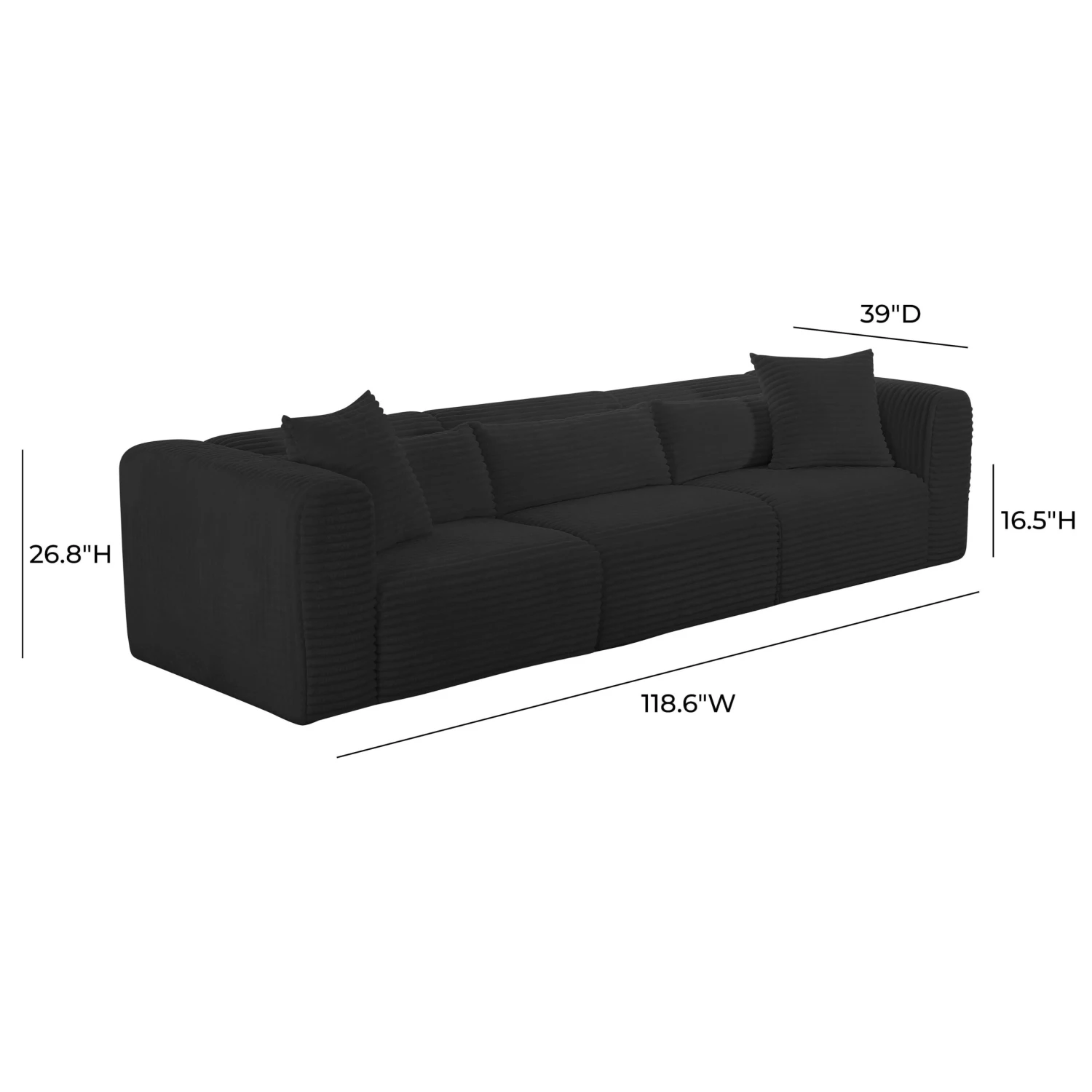 Tarra Fluffy Oversized Corduroy Modular Sofa 11 Tarra Fluffy Oversized Corduroy Modular Sofa - Image 11
