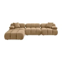 Calliope Cafe Au Lait Performance Velvet 4-piece Modular Sectional 8 Calliope Cafe Au Lait Performance Velvet 4-piece Modular Sectional -TOV Furniture Store TOV L69017 SEC.media .03