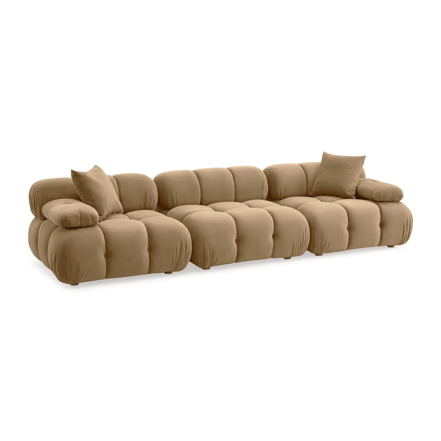Calliope Cafe Au Lait Performance Velvet Modular Sofa 1 Calliope Cafe Au Lait Performance Velvet Modular Sofa