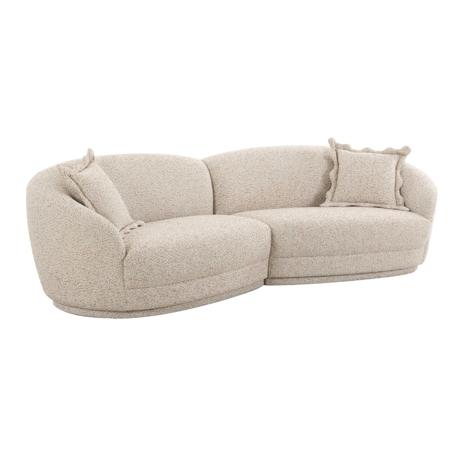 Marion Two-Tone Textured Boucle 4 Person Sectional 1 Marion Two-Tone Textured Boucle 4 Person Sectional