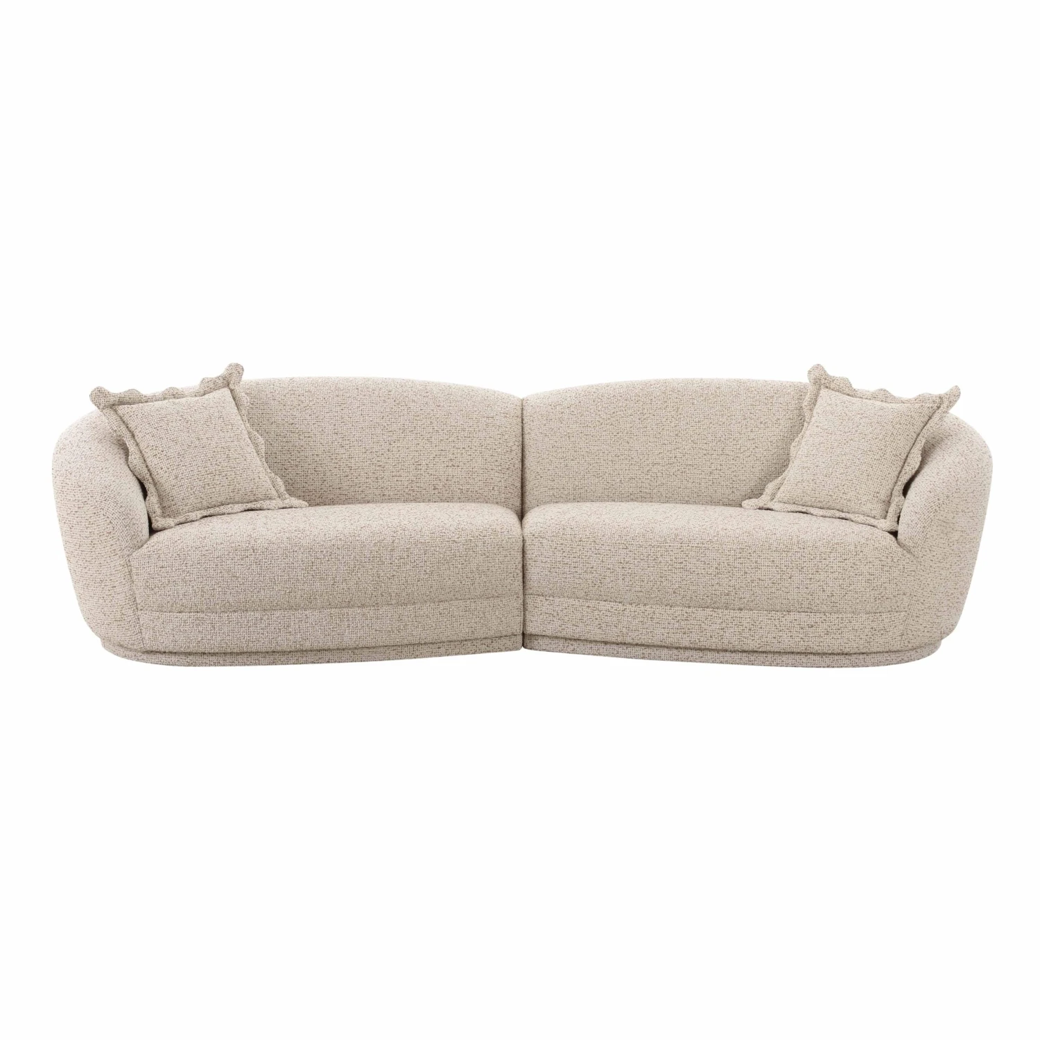 Marion Two-Tone Textured Boucle 4 Person Sectional 3 Marion Two-Tone Textured Boucle 4 Person Sectional - Image 3