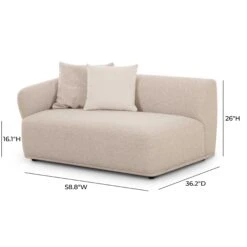 Sylvie Cream Boucle Arm 2-Seater Loveseat -TOV Furniture Store TOV L69094 LAF.media .05