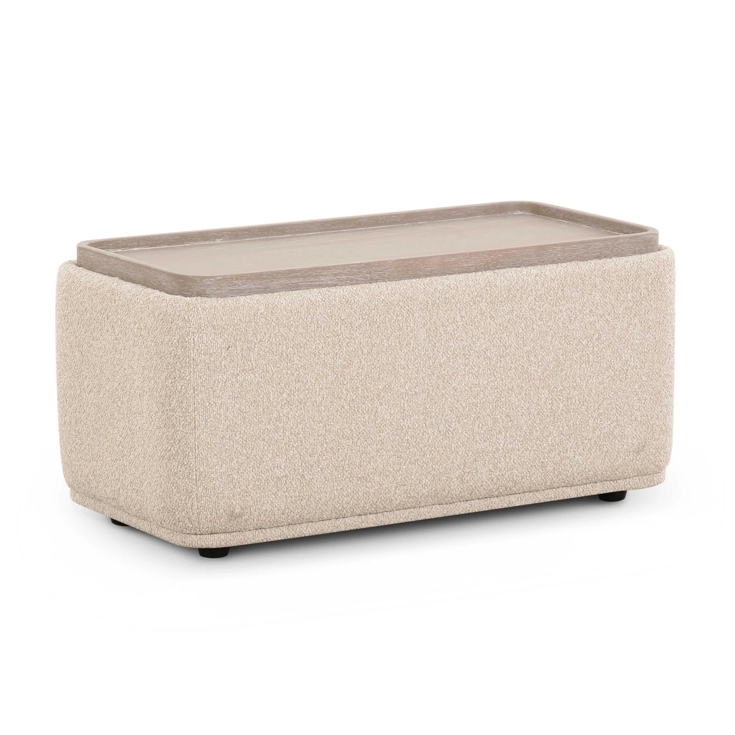 Sylvie Cream Boucle Ottoman Table 1 Sylvie Cream Boucle Ottoman Table