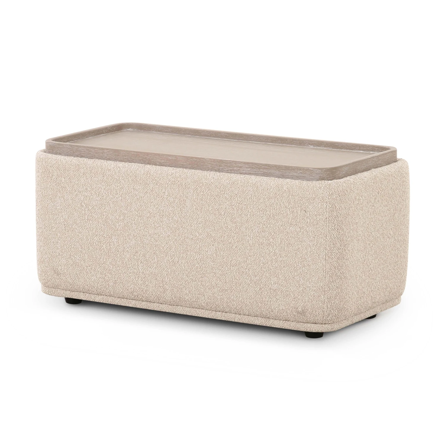 Sylvie Cream Boucle Ottoman Table 3 Sylvie Cream Boucle Ottoman Table - Image 3