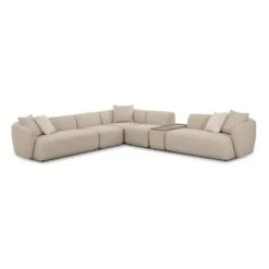 Sylvie Cream Boucle 6-Piece Large Sectional