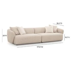 Sylvie Cream Boucle 4-Seater Sofa -TOV Furniture Store TOV L69101.media .04