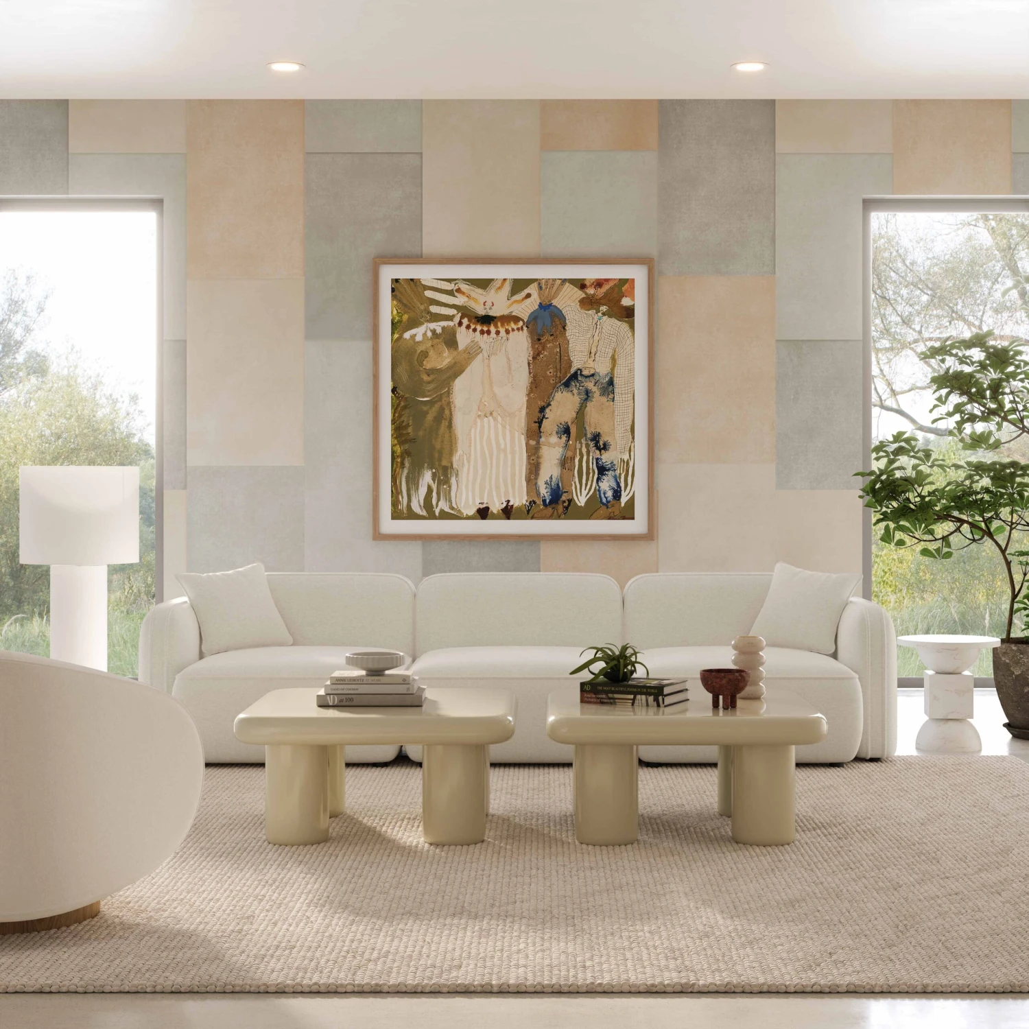 Travie Sand Upcycled Linen Modular Sofa 2 Travie Sand Upcycled Linen Modular Sofa - Image 2