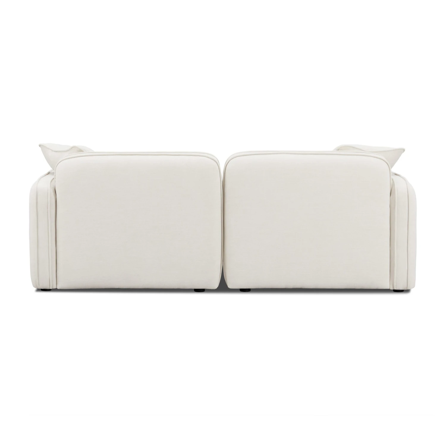 Travie Sand Upcycled Linen Modular Loveseat 4 Travie Sand Upcycled Linen Modular Loveseat - Image 4