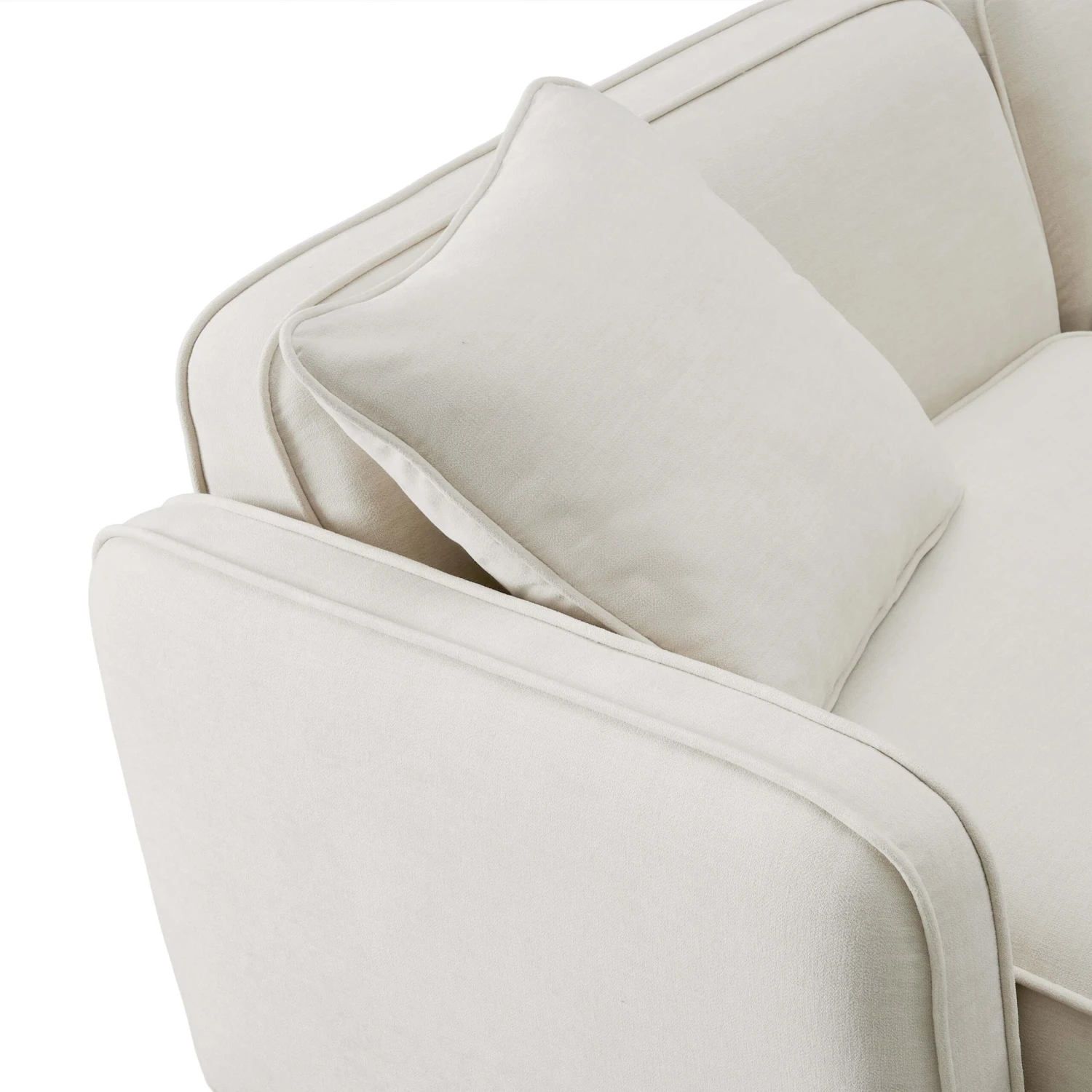 Travie Sand Upcycled Linen Modular Loveseat 5 Travie Sand Upcycled Linen Modular Loveseat - Image 5