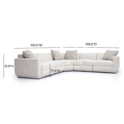Perry Cream Chenille Modular L-Sectional -TOV Furniture Store TOV L69219 SEC4.media .06
