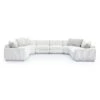 Perry Cream Chenille Modular Large U-Sectional