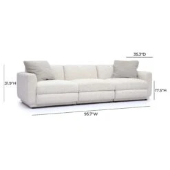 Perry Cream Chenille Modular Sofa -TOV Furniture Store TOV L69220 SO.media .05