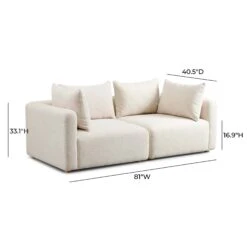 Hangover Heavy Textured Fabric Loveseat -TOV Furniture Store TOV L69242 LO D