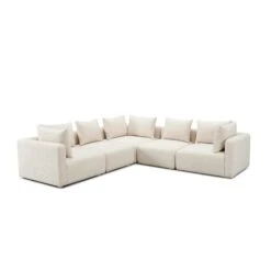 Hangover Textured Fabric 5-Piece Modular L-Sectional