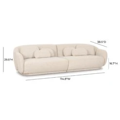 Misty Cream Boucle Modular 4-Seater Sofa 11 Misty Cream Boucle Modular 4-Seater Sofa -TOV Furniture Store TOV L69280.media .05
