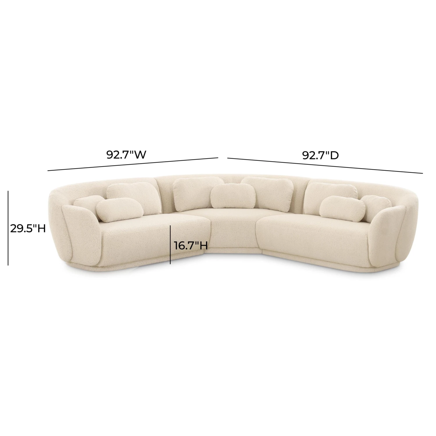 Misty Cream Boucle Modular L-Sectional 5 Misty Cream Boucle Modular L-Sectional - Image 5