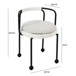 Pansy Cream Outdoor Dining Chair 15 Pansy Cream Outdoor Dining Chair -TOV Furniture Store TOV O18674.media .08