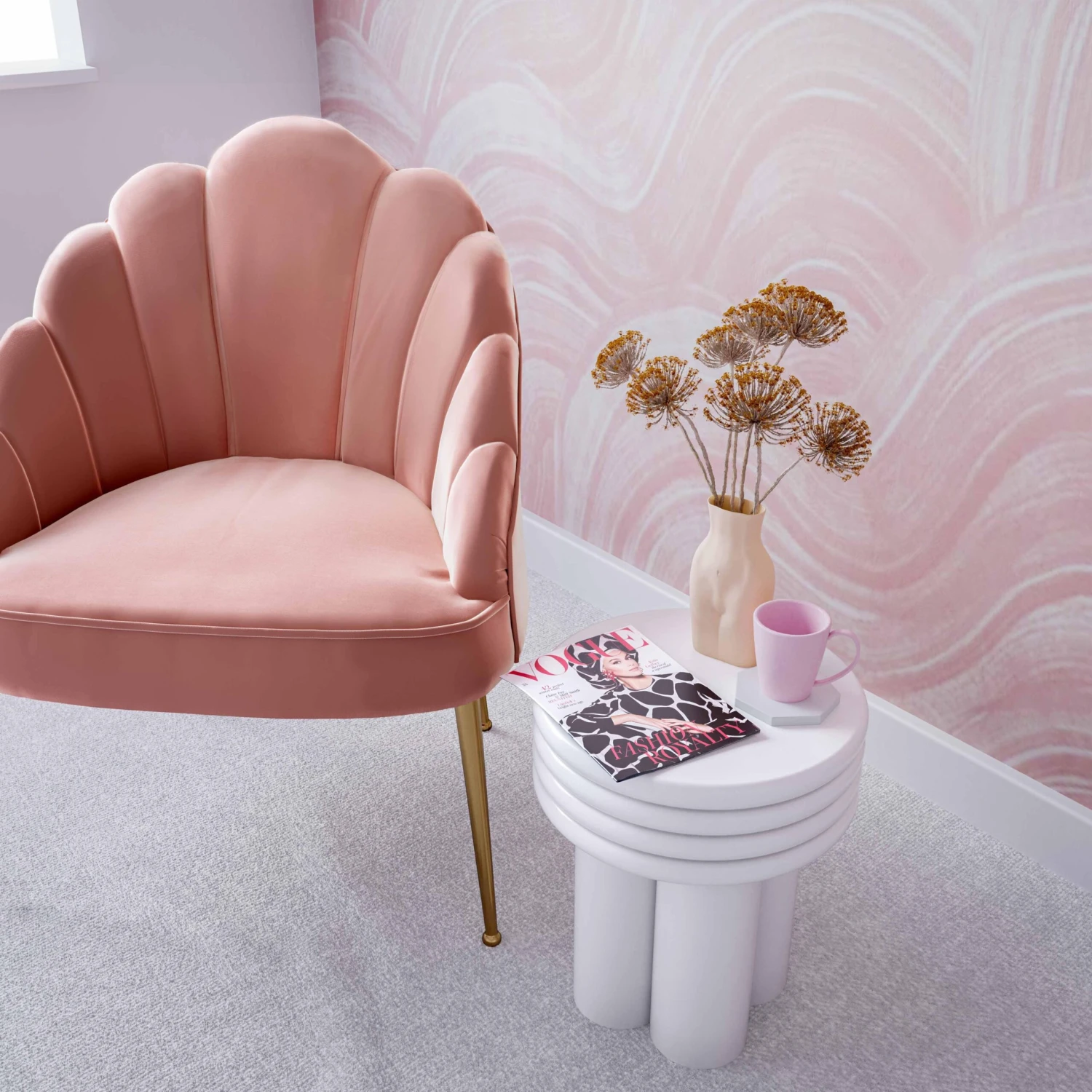 Delta Ivory Concrete Side Table 2 Delta Ivory Concrete Side Table - Image 2