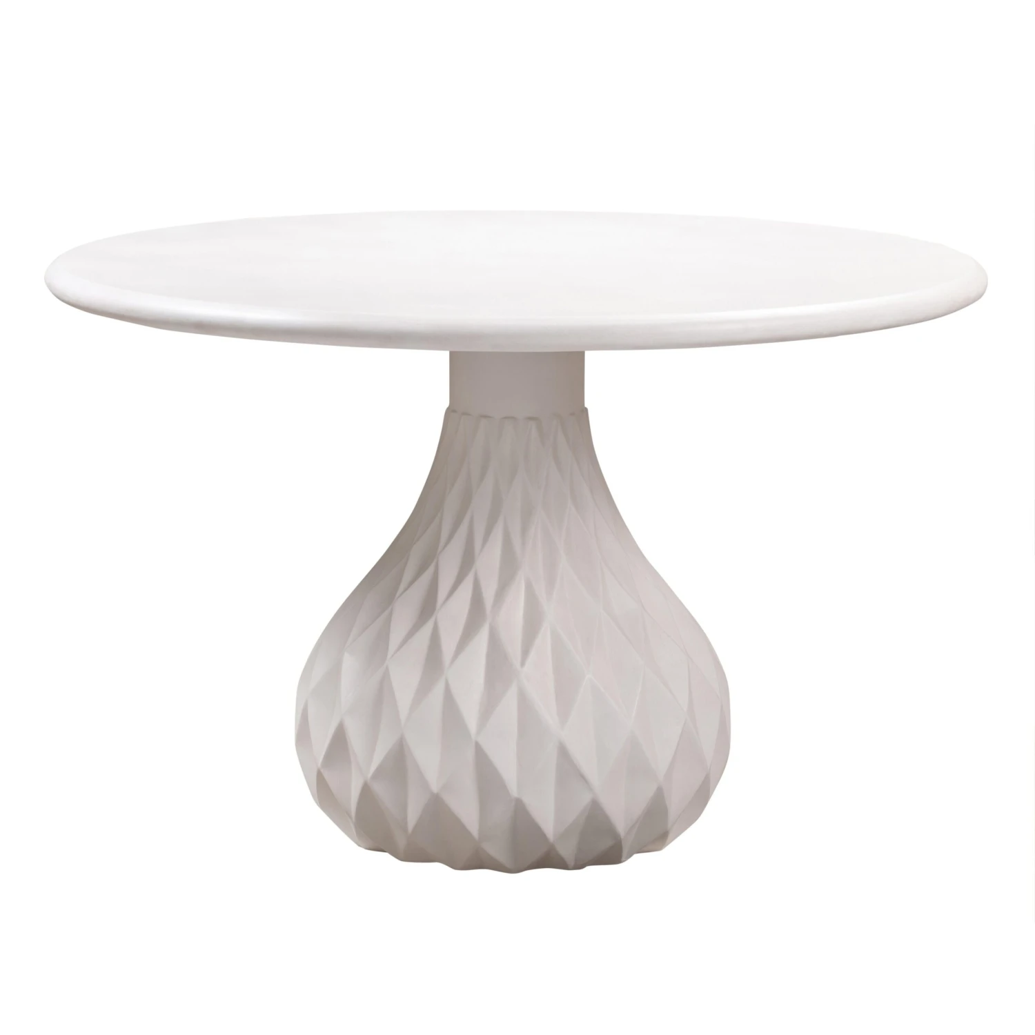 Tulum Ivory Concrete Indoor / Outdoor 47" Round Dining Table 1 Tulum Ivory Concrete Indoor / Outdoor 47" Round Dining Table