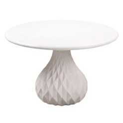 Tulum Ivory Concrete Indoor / Outdoor 47" Round Dining Table 9 Tulum Ivory Concrete Indoor / Outdoor 47" Round Dining Table -TOV Furniture Store TOV O44067.media .03
