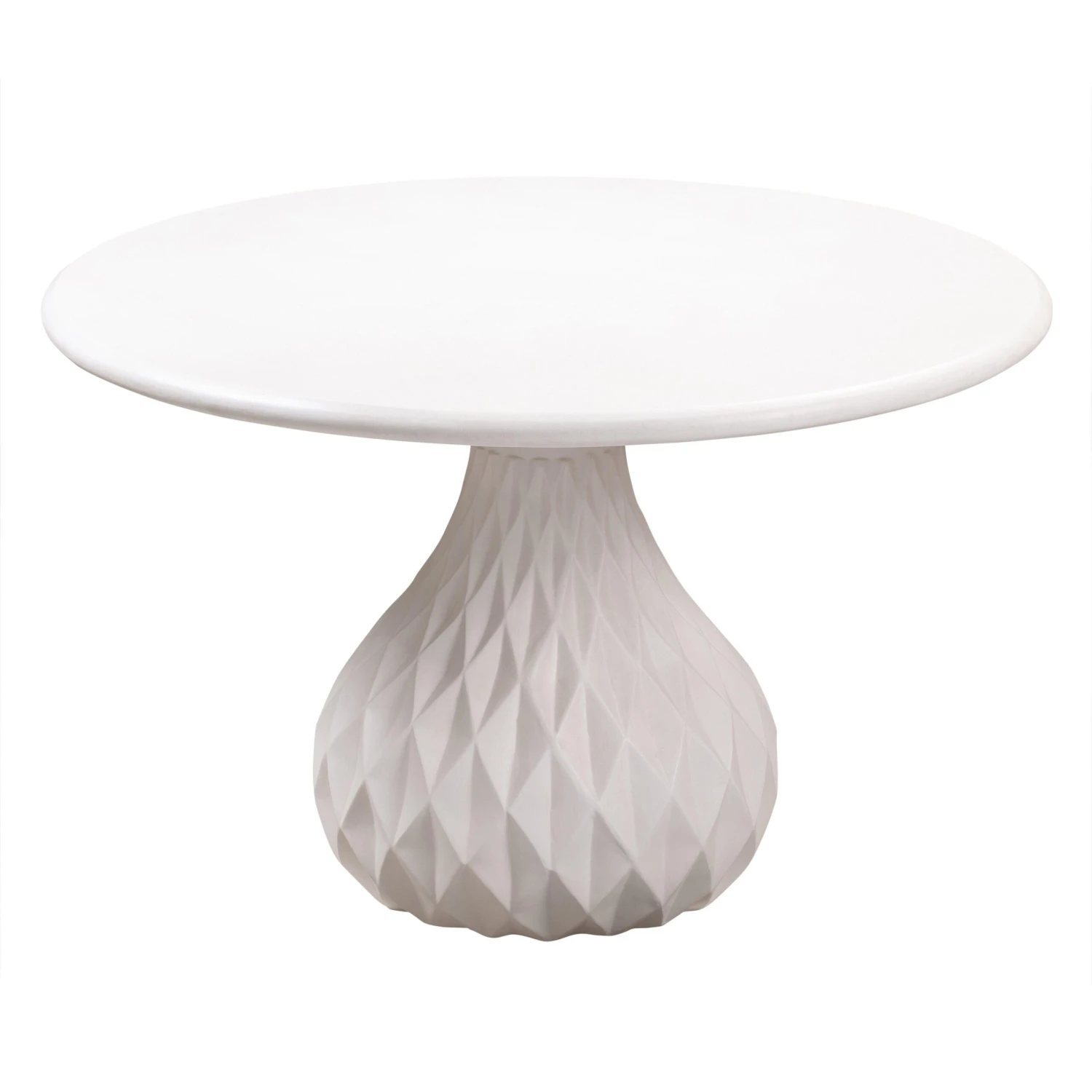 Tulum Ivory Concrete Indoor / Outdoor 47" Round Dining Table 3 Tulum Ivory Concrete Indoor / Outdoor 47" Round Dining Table - Image 3