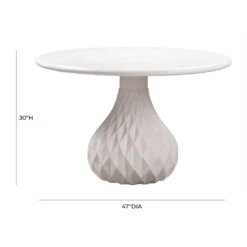 Tulum Ivory Concrete Indoor / Outdoor 47" Round Dining Table 12 Tulum Ivory Concrete Indoor / Outdoor 47" Round Dining Table -TOV Furniture Store TOV O44067.media .06