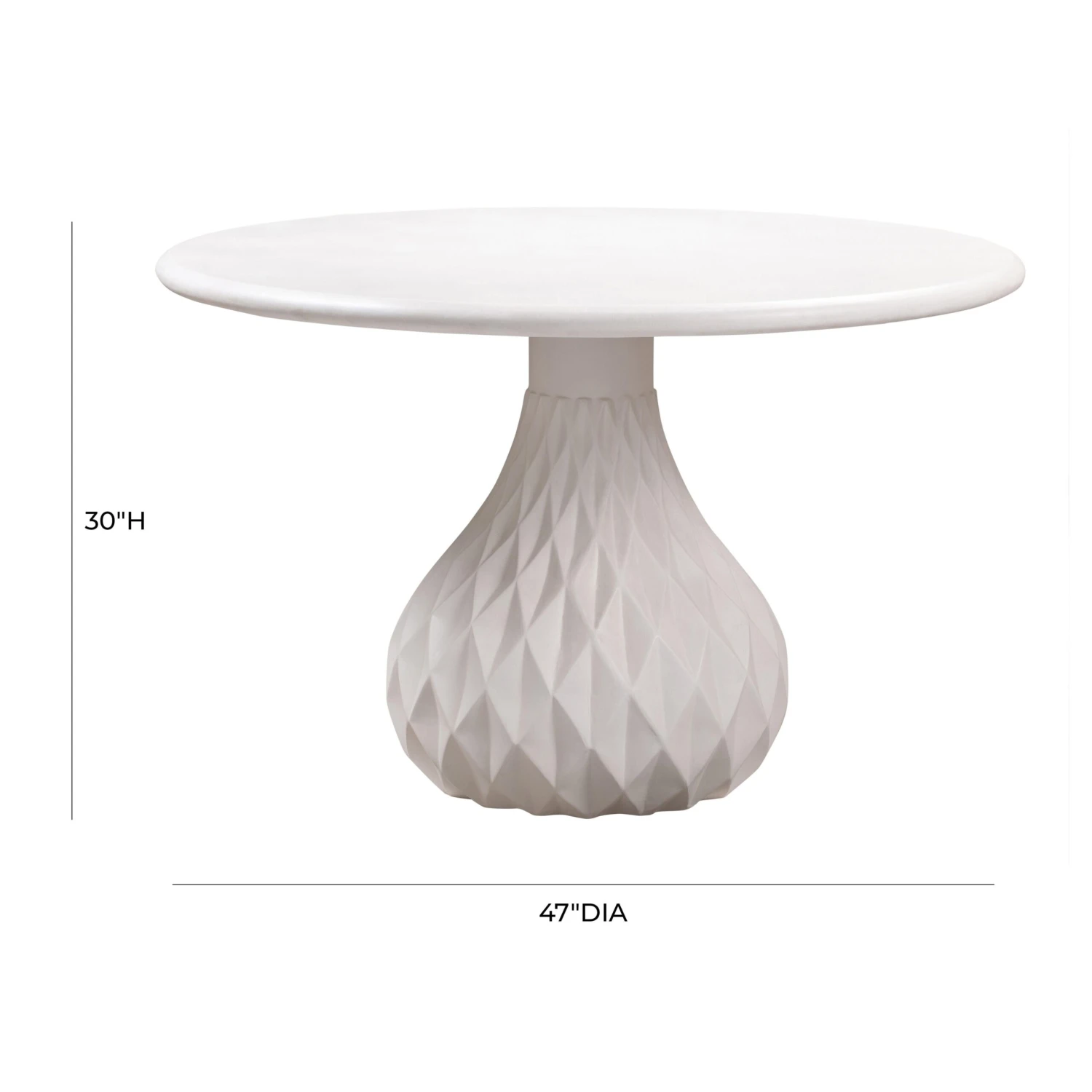 Tulum Ivory Concrete Indoor / Outdoor 47" Round Dining Table 6 Tulum Ivory Concrete Indoor / Outdoor 47" Round Dining Table - Image 6