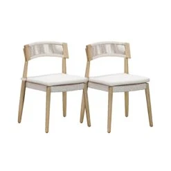 Gata Cream Outdoor Dining Chair - Set Of 2