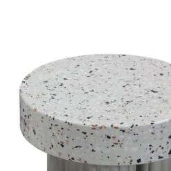 Clover Faux Terrazzo Indoor / Outdoor Round Side Table -TOV Furniture Store TOV O54278.media .05 015078ad b48d 428a 8add 6e73d8e37c2d