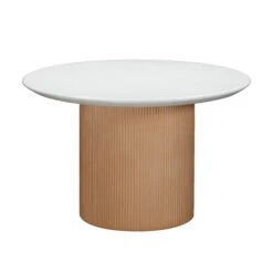 Rose Faux Terrazzo And Terracotta Concrete Indoor / Outdoor 47" Round Dining Table