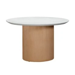 Rose Faux Terrazzo And Terracotta Concrete Indoor / Outdoor 47" Round Dining Table 8 Rose Faux Terrazzo And Terracotta Concrete Indoor / Outdoor 47" Round Dining Table -TOV Furniture Store TOV O54279.media .03