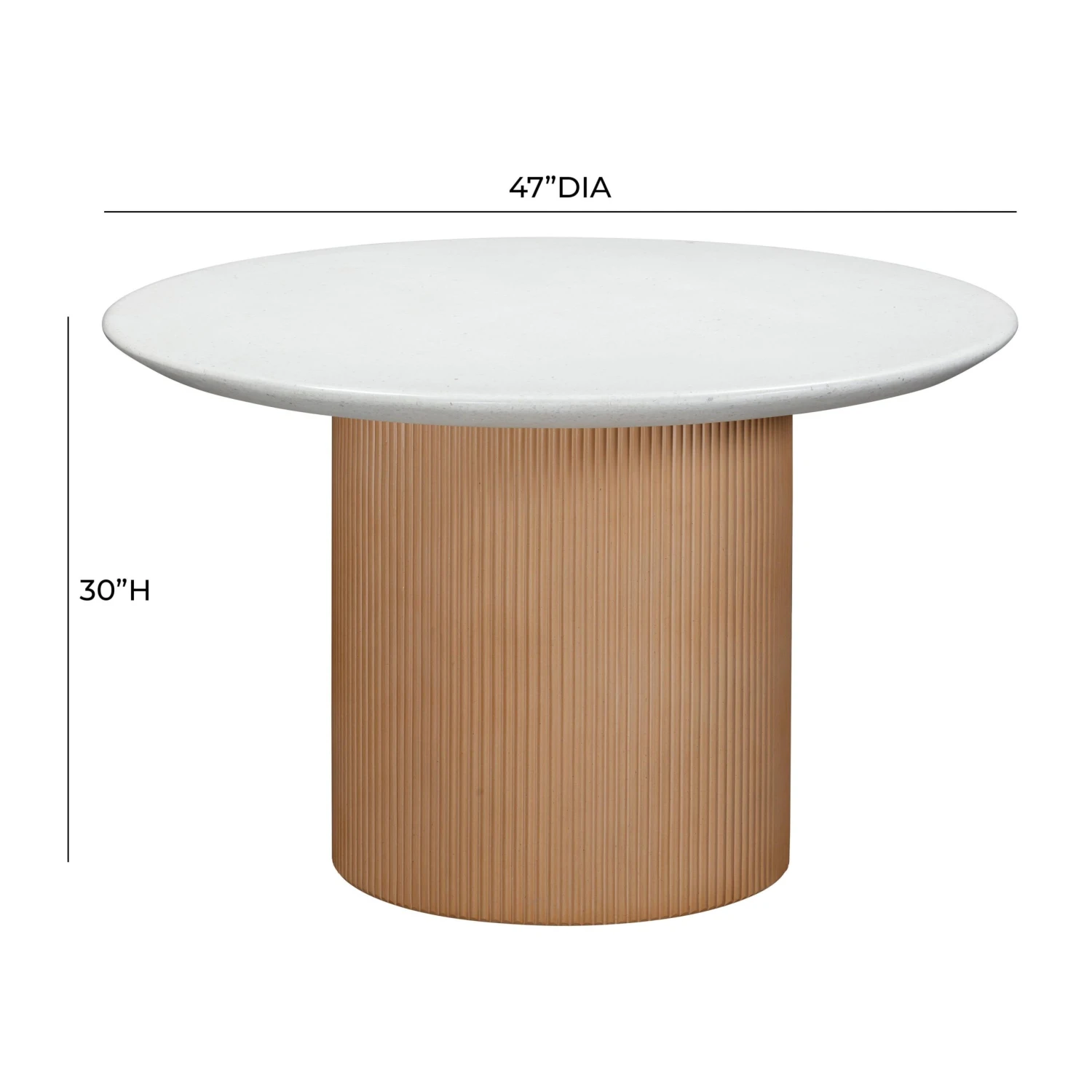 Rose Faux Terrazzo And Terracotta Concrete Indoor / Outdoor 47" Round Dining Table 6 Rose Faux Terrazzo And Terracotta Concrete Indoor / Outdoor 47" Round Dining Table - Image 6