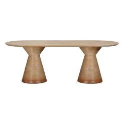 Fassa Terracotta Indoor / Outdoor 87" Oval Dining Table -TOV Furniture Store TOV O54280.media .03