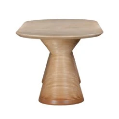 Fassa Terracotta Indoor / Outdoor 87" Oval Dining Table -TOV Furniture Store TOV O54280.media .04