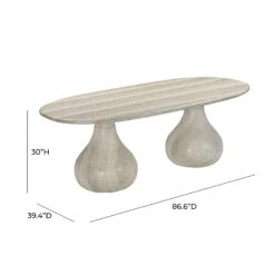 Smooch Indoor / Outdoor 87" Dining Table 23 Smooch Indoor / Outdoor 87" Dining Table -TOV Furniture Store TOV O54286.media .07
