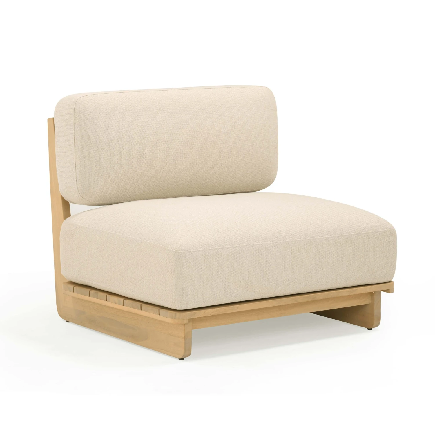 Reavan Cream Outdoor Lounge Chair 1 Reavan Cream Outdoor Lounge Chair