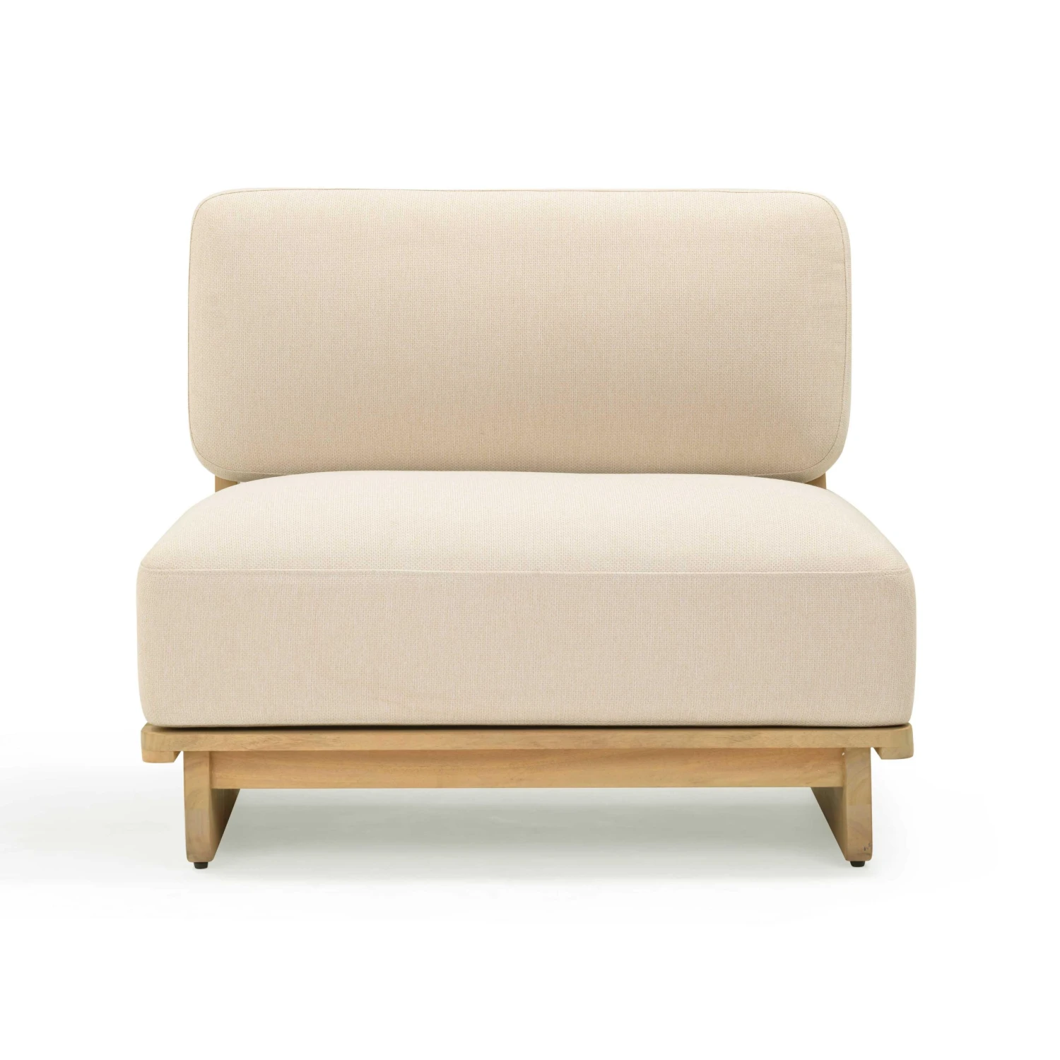 Reavan Cream Outdoor Lounge Chair 3 Reavan Cream Outdoor Lounge Chair - Image 3