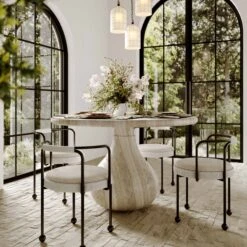 Smooch Indoor / Outdoor 47" Round Dining Table 25 Smooch Indoor / Outdoor 47" Round Dining Table -TOV Furniture Store TOV O54490