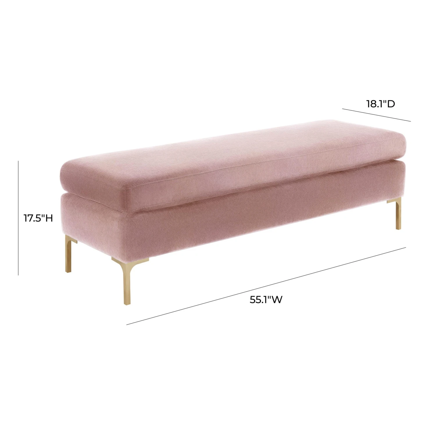 Delilah Velvet Bench 10 Delilah Velvet Bench - Image 10