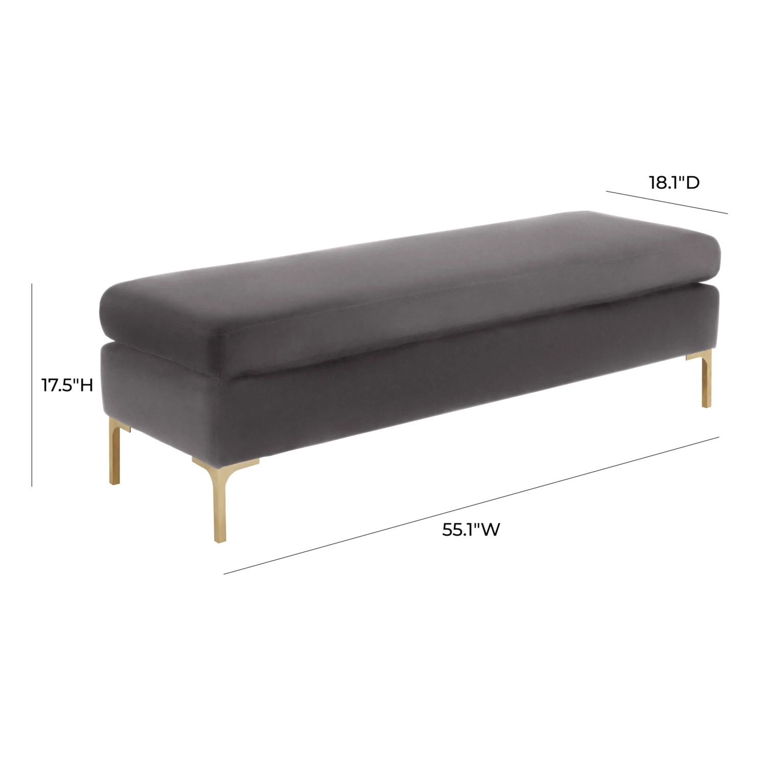 Delilah Velvet Bench 15 Delilah Velvet Bench - Image 15