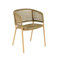 Niel Oak Finish Outdoor Dining Chair