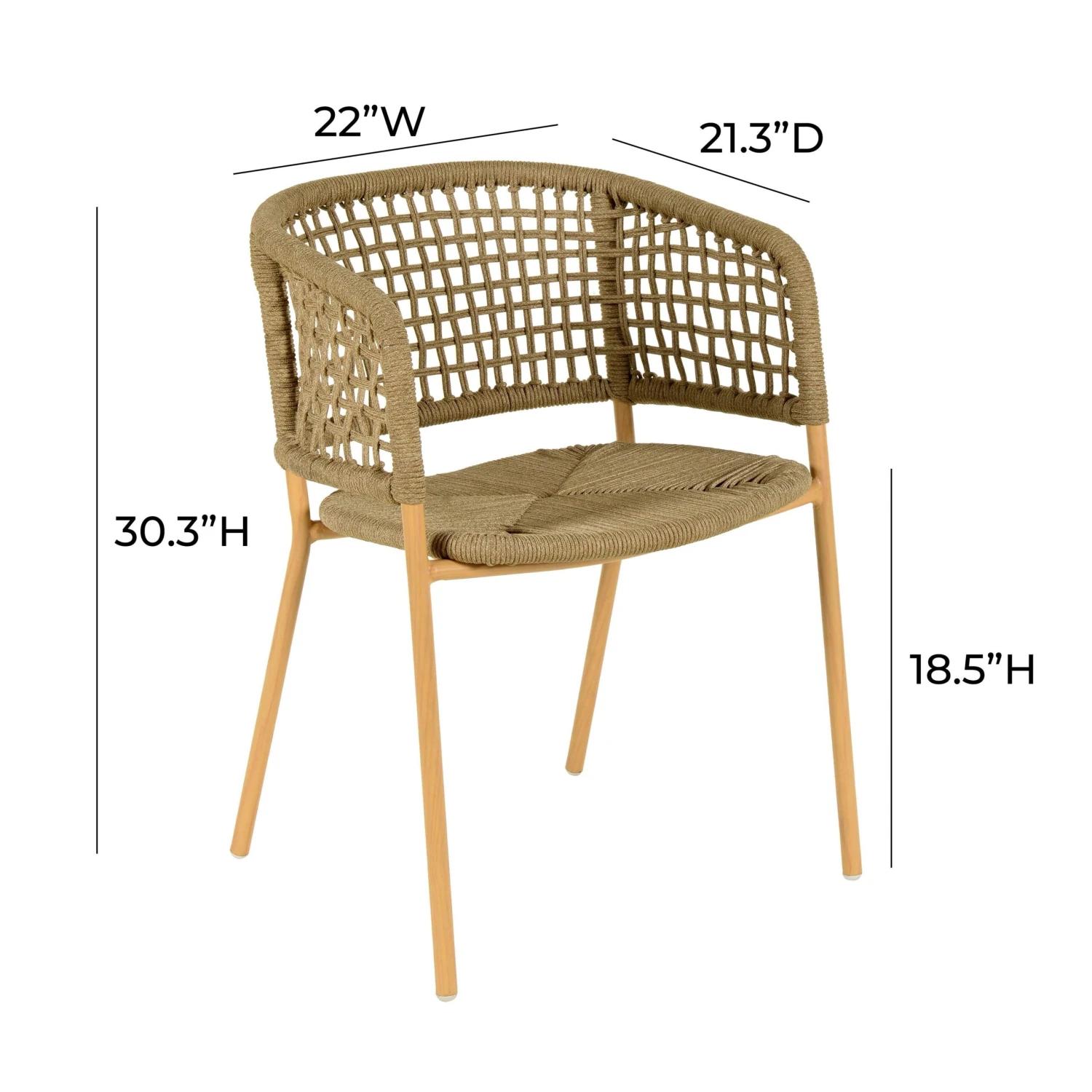Niel Oak Finish Outdoor Dining Chair 6 Niel Oak Finish Outdoor Dining Chair - Image 6