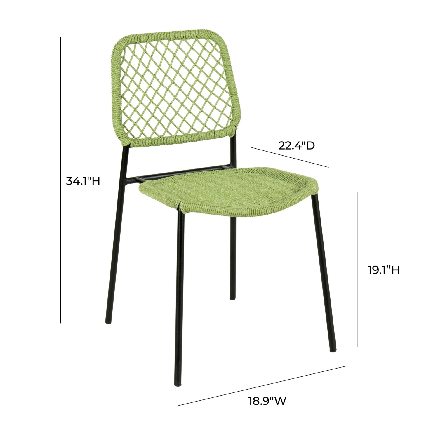 Lucy Dyed Cord Stackable Outdoor Dining Chair 7 Lucy Dyed Cord Stackable Outdoor Dining Chair - Image 7
