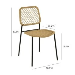 Lucy Dyed Cord Stackable Outdoor Dining Chair 30 Lucy Dyed Cord Stackable Outdoor Dining Chair -TOV Furniture Store TOV O68782.media .08