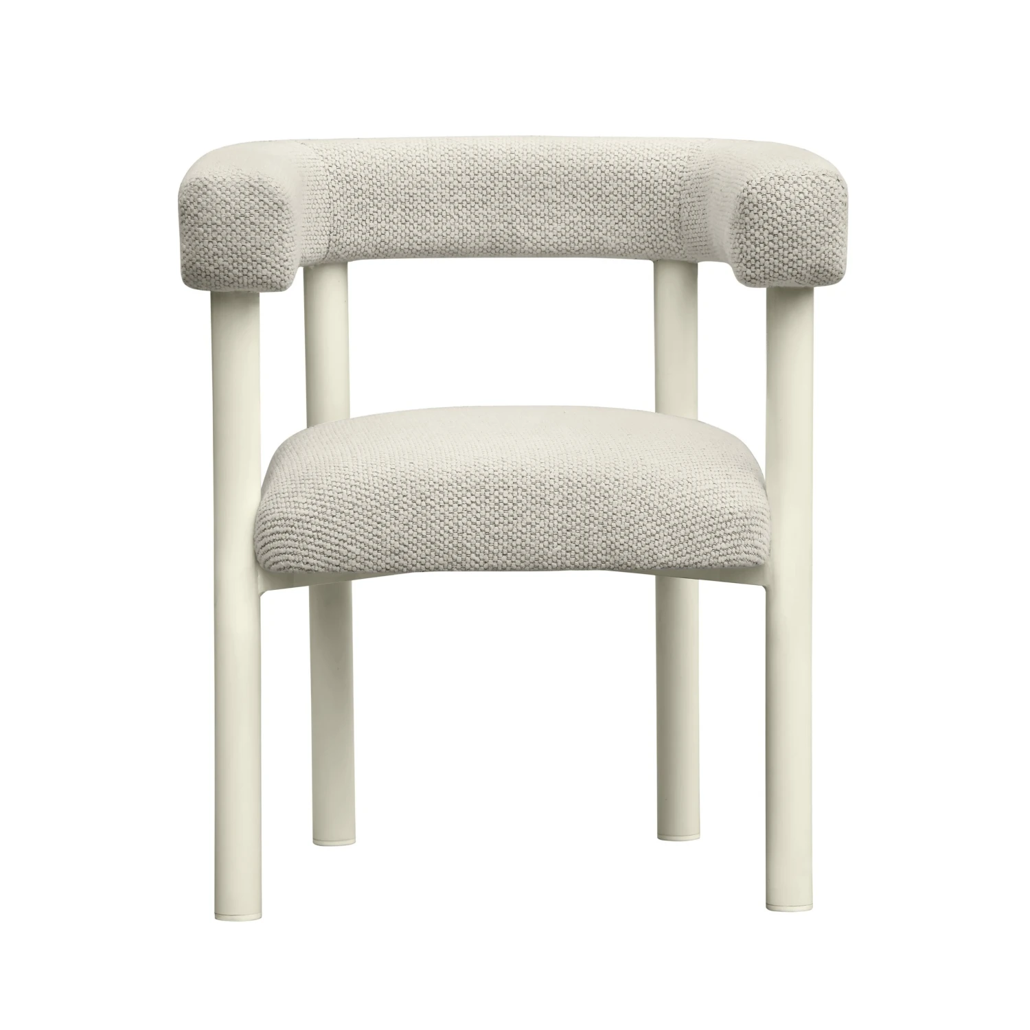 Jackie Cream Outdoor Textured Dining Chair 3 Jackie Cream Outdoor Textured Dining Chair - Image 3