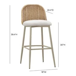 Alexa Performance Fabric Outdoor Stool 29 Alexa Performance Fabric Outdoor Stool -TOV Furniture Store TOV O68961.media .05