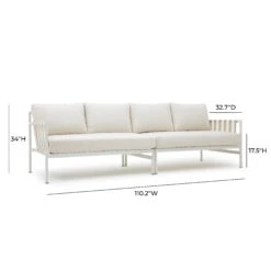 Dunes Cream Outdoor 110" Sofa -TOV Furniture Store TOV O68969 O68970.media .05