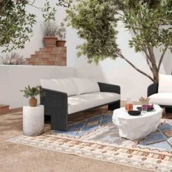 Alexa Rattan Performance Fabric Outdoor Sofa -TOV Furniture Store TOV O69283.media .02